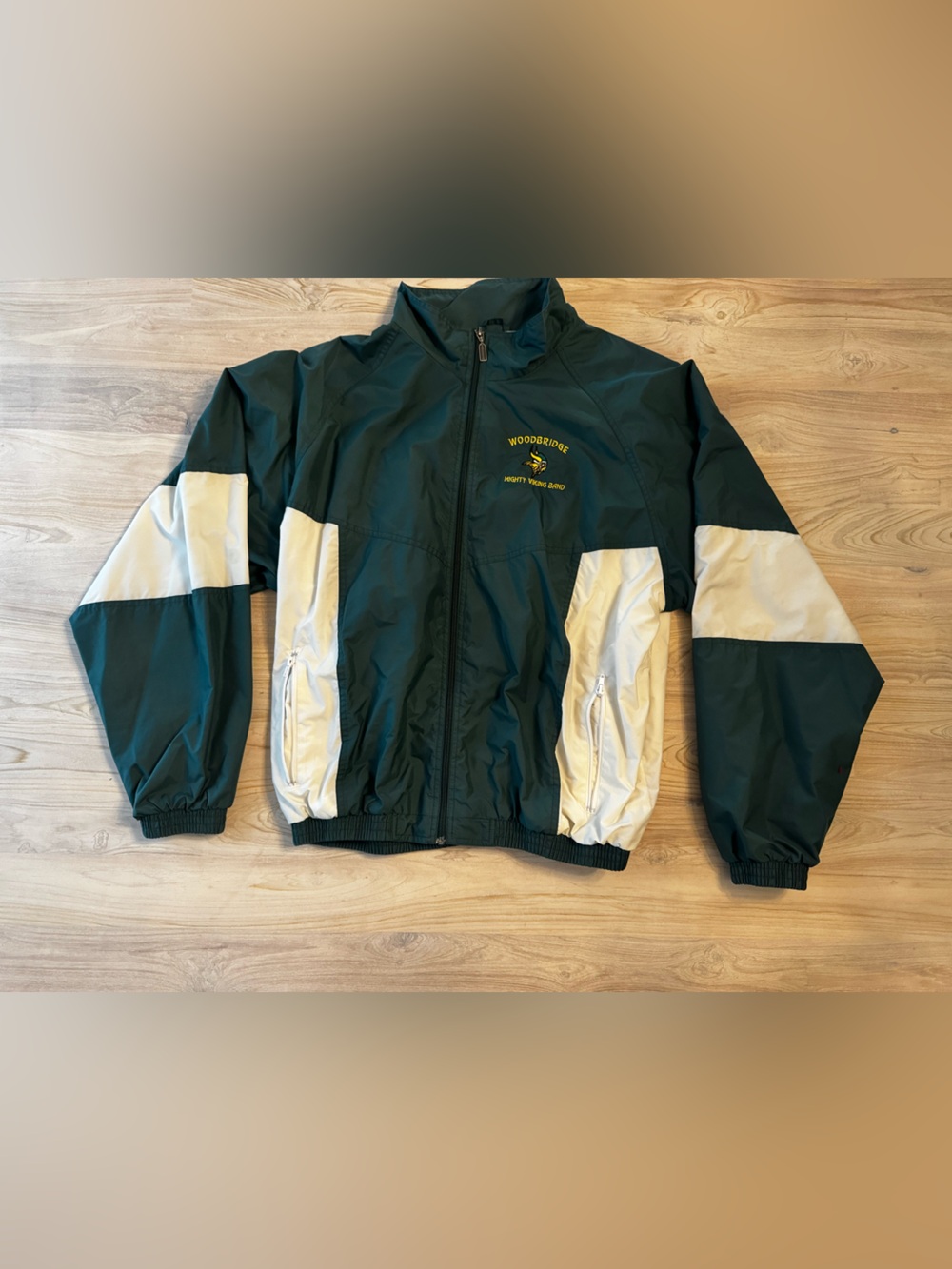 Holloway Green and Cream Windbreaker Jacket vintage